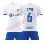 Barcelona Barn 2023-24 Pablo Gavi 6 Draktsett Fotball Bortedrakter Kortermet